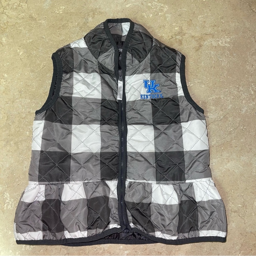 Garb Team University of Kentucky Wildcats Quilted Vest Girls Size 5T Gray